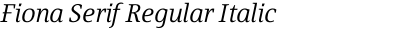 Fiona Serif Regular Italic